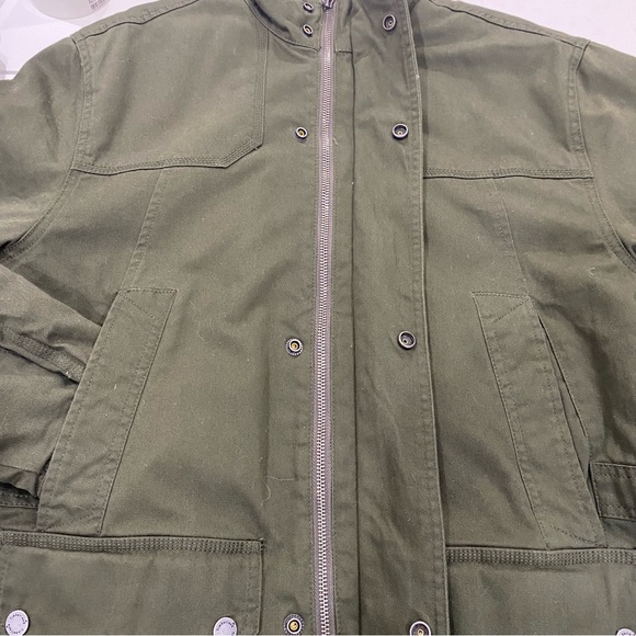 TIMBERLAND Army Green Sherpa-Lined Canvas Barn Jacket unisex Size Small NWT - Picture 4 of 9